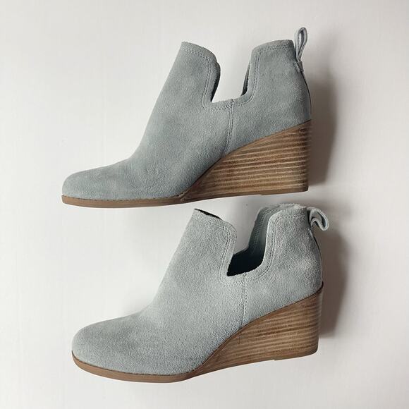 Toms Suede Wedge Booties W9 - Picture 3 of 9